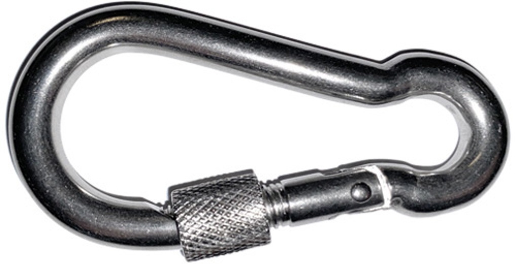 Nirokarabiner mit Sicherung