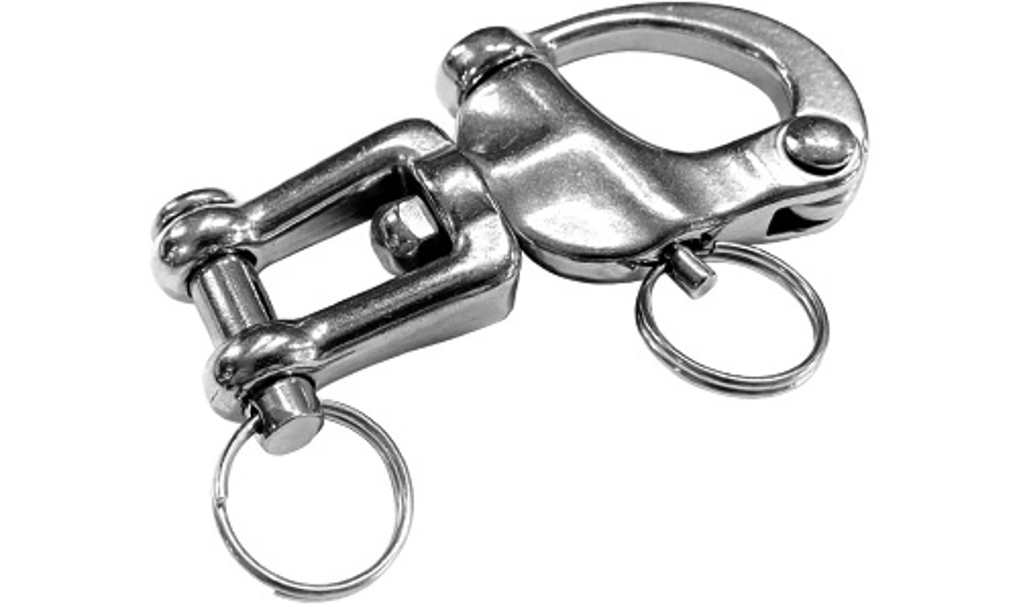 Niroschnappschäkel mit Wirbel und Bolzen