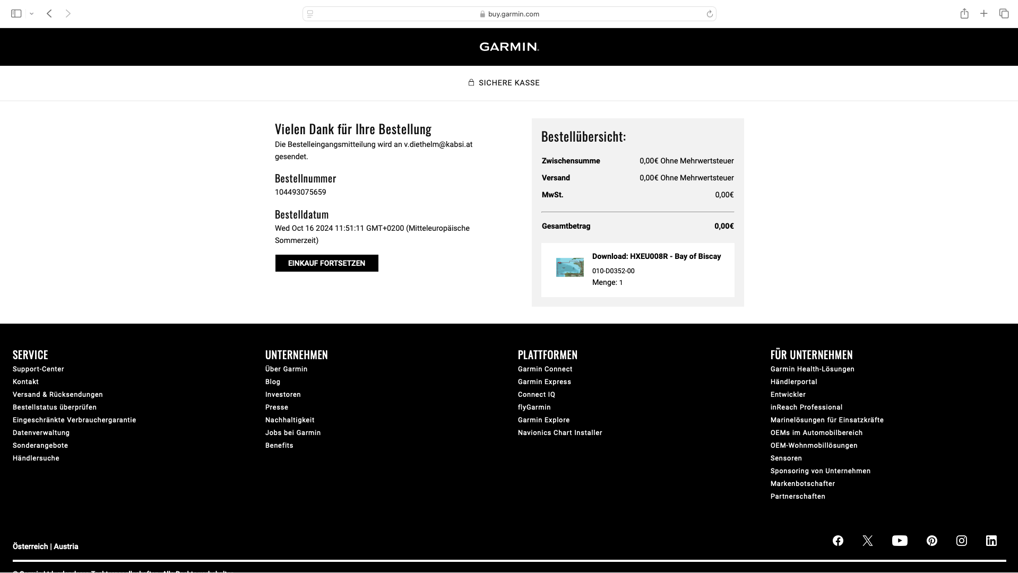 7. Bestellübersicht